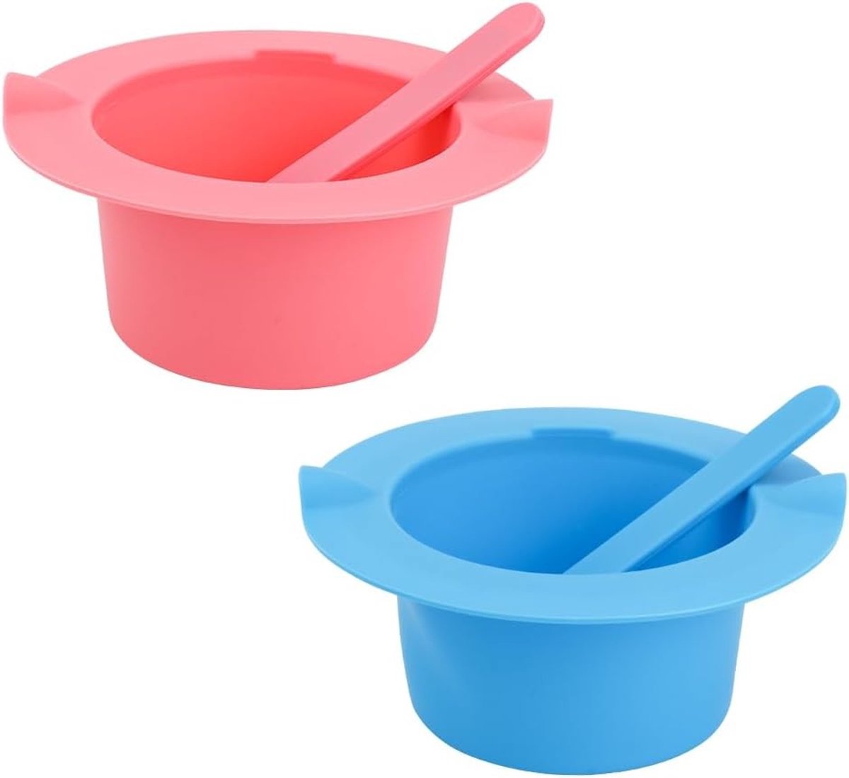 Siliconen Verwarmingsmassaset - Roze Blauw - Herbruikbaar met 2 Spatels voor Ontharing