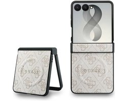 Guess Coque - Compatible avec Samsung Galaxy Z Flip8 - Compatible avec MagSafe - Similicuir - Rose