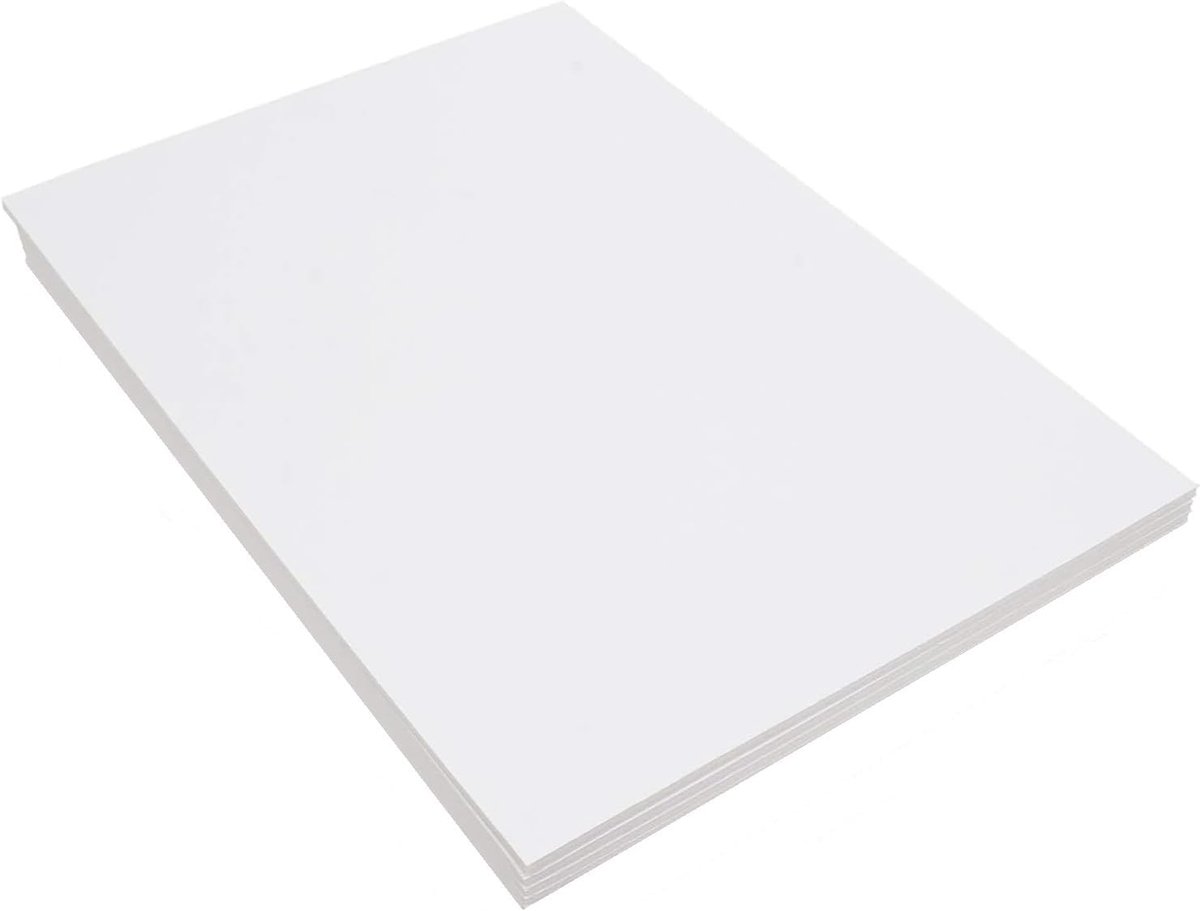 Filling cardboard Classic A3,5 mm white foam pack of 4, made in France - ShopVlot