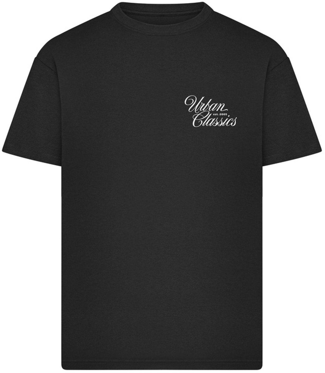 Urban Classics Flow Script Logo Loose Dames Tshirt M Zwart
