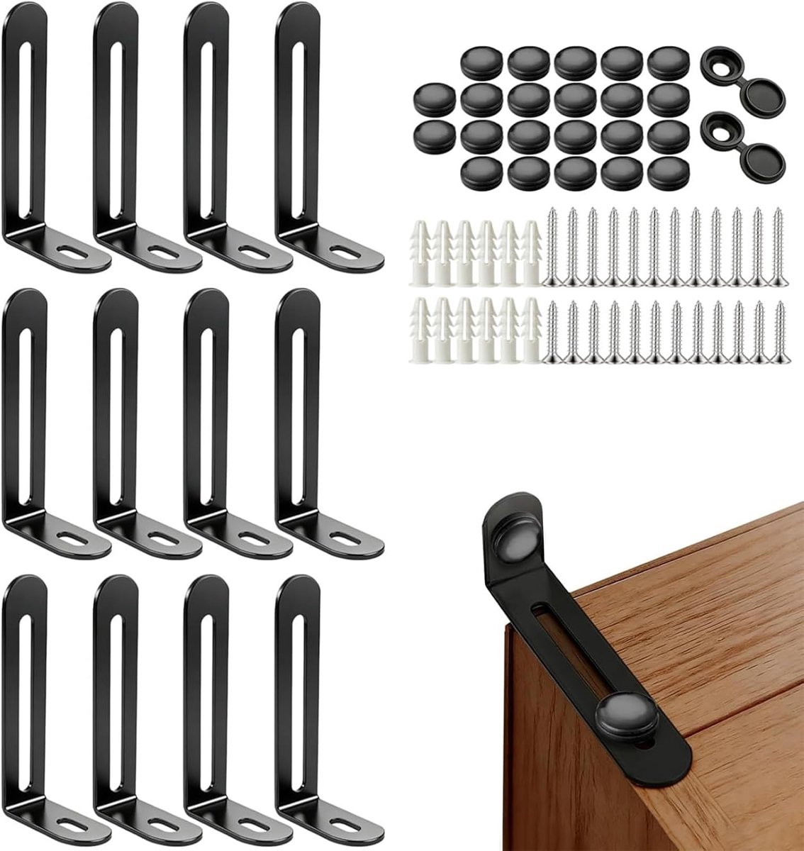 Kantelbeveiliging voor meubels, 12-delige set, zeer belastbare - ShopVlot