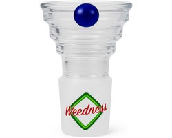Weedness Tube-Glass-Head 14.5mm Slot 3-Levels - Adapter Chillum Accessory Cup Bowl - ShopVlot