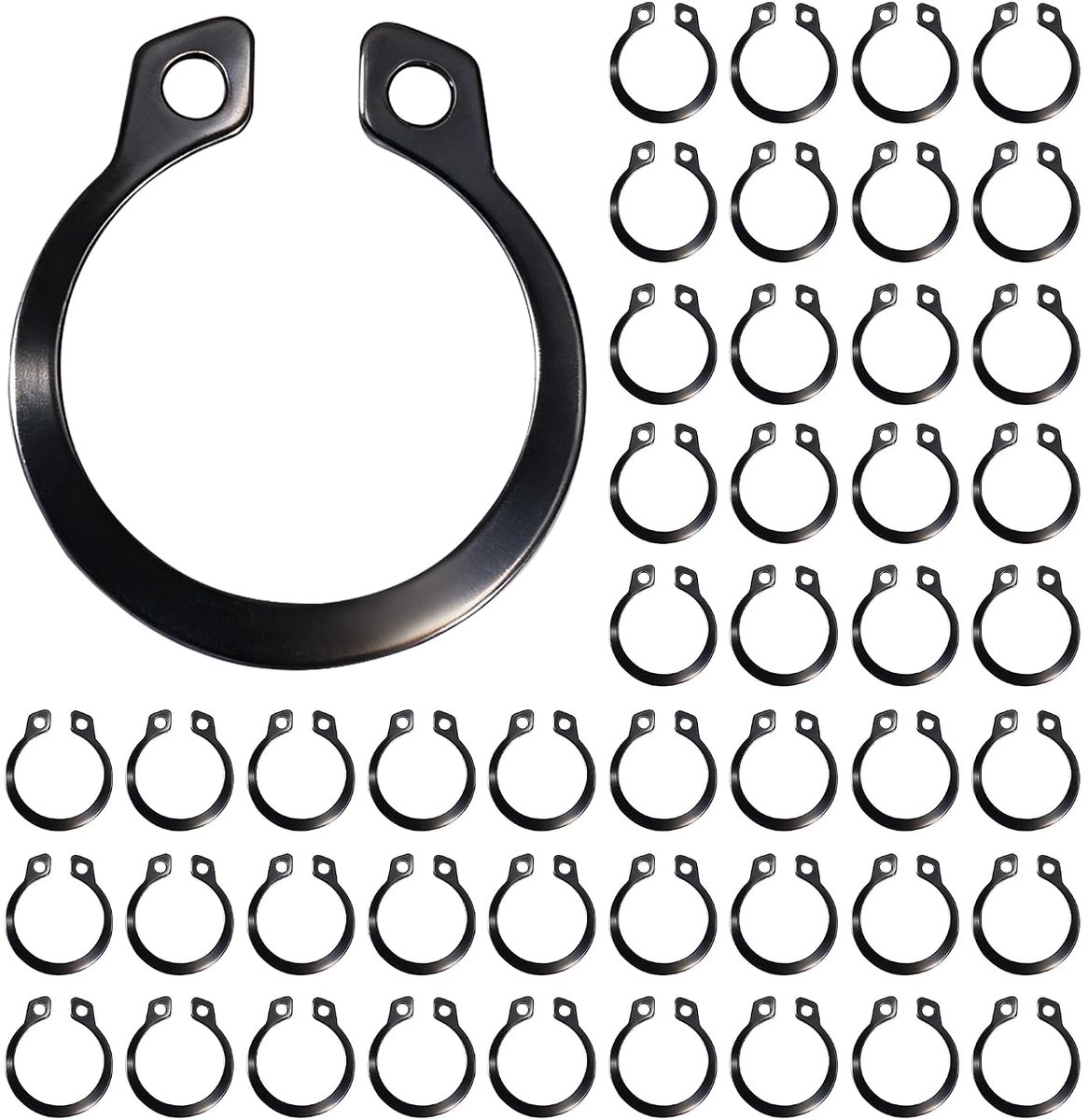 C-Clip Retainer Ring M10 - Carbon Staal - 50 Stuks - Voor het Bevestigen van Lagers en Tandwielen - ShopVlot