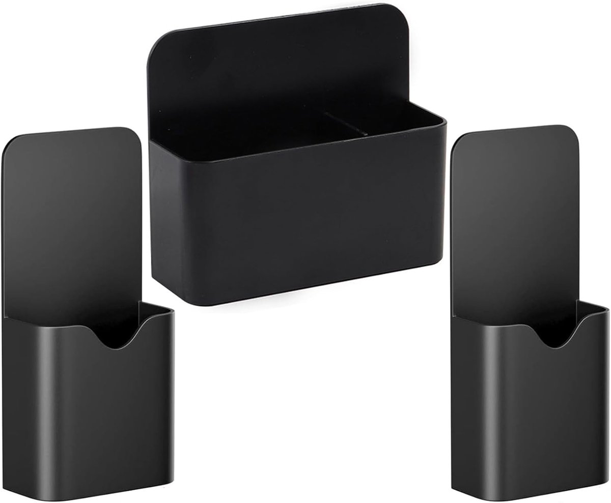 Magnetische pennenhouder, 3 stuks magnetische markerhouder magnetische opbergbox pennenhouder organisatiehouder - ShopVlot