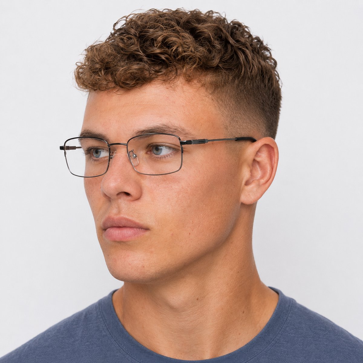 computerbril.shop® Beeldschermbril | NEIL | Zilver | Blue Filter Bril | Anti Blauw Licht Leesbril Met Sterkte +3