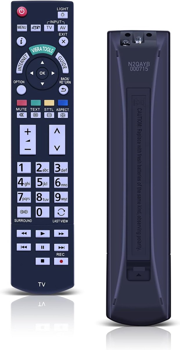 N2QAYB000715 Replacement Remote Control Compatible with Panasonic LCD LED TV Remote Control TX-L42DT50E TX-L42DT50Y - ShopVlot