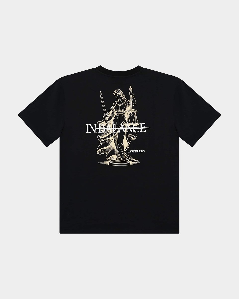 Last Bucks - In Balance Tee - Heren T-shirt - Zwart - Maat XL - Regular Fit
