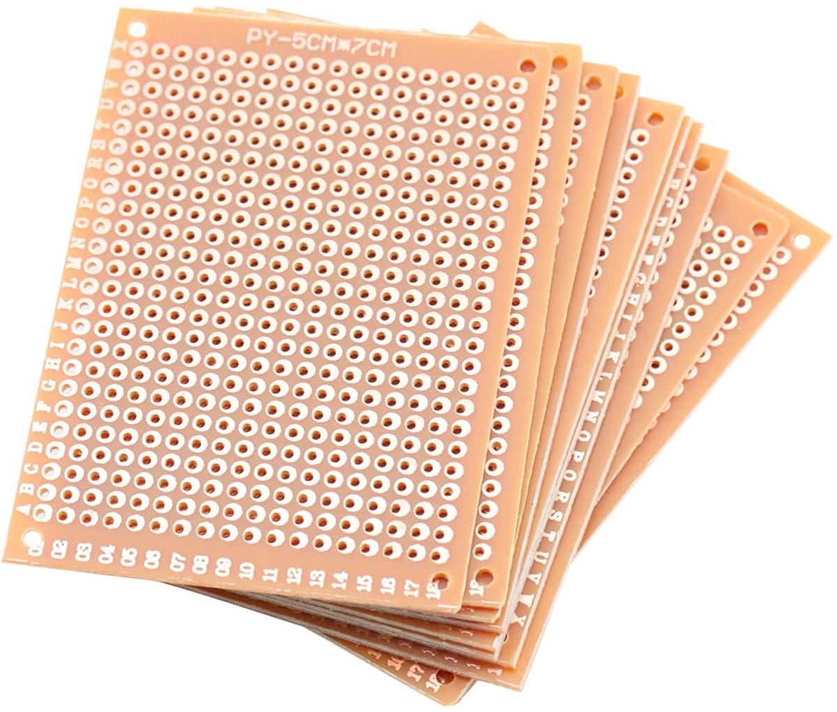Universele PCB-prototypeplaat 5 x 7 cm Bakeliet Lijmplaat Printplaat 1,2 mm dik Polygeperforeerde Plaat voor - ShopVlot