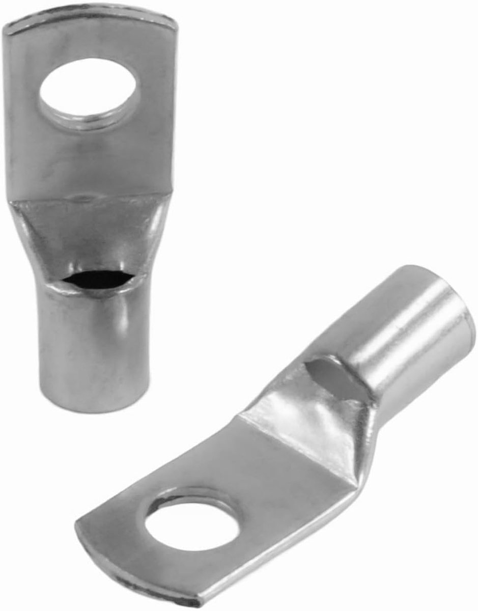 Buis kabelschoenen 10mm² - niet geïsoleerd - M5 gatdiameter - ideaal voor stevige verbindingen - ShopVlot