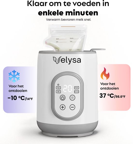 Elektrische Flessenwarmer – Snel Opwarmen & Ontdooien – Waterbad Verwarming – LED Display – Steriliseren – Borstmelk & Flesvoeding — afbeelding 5