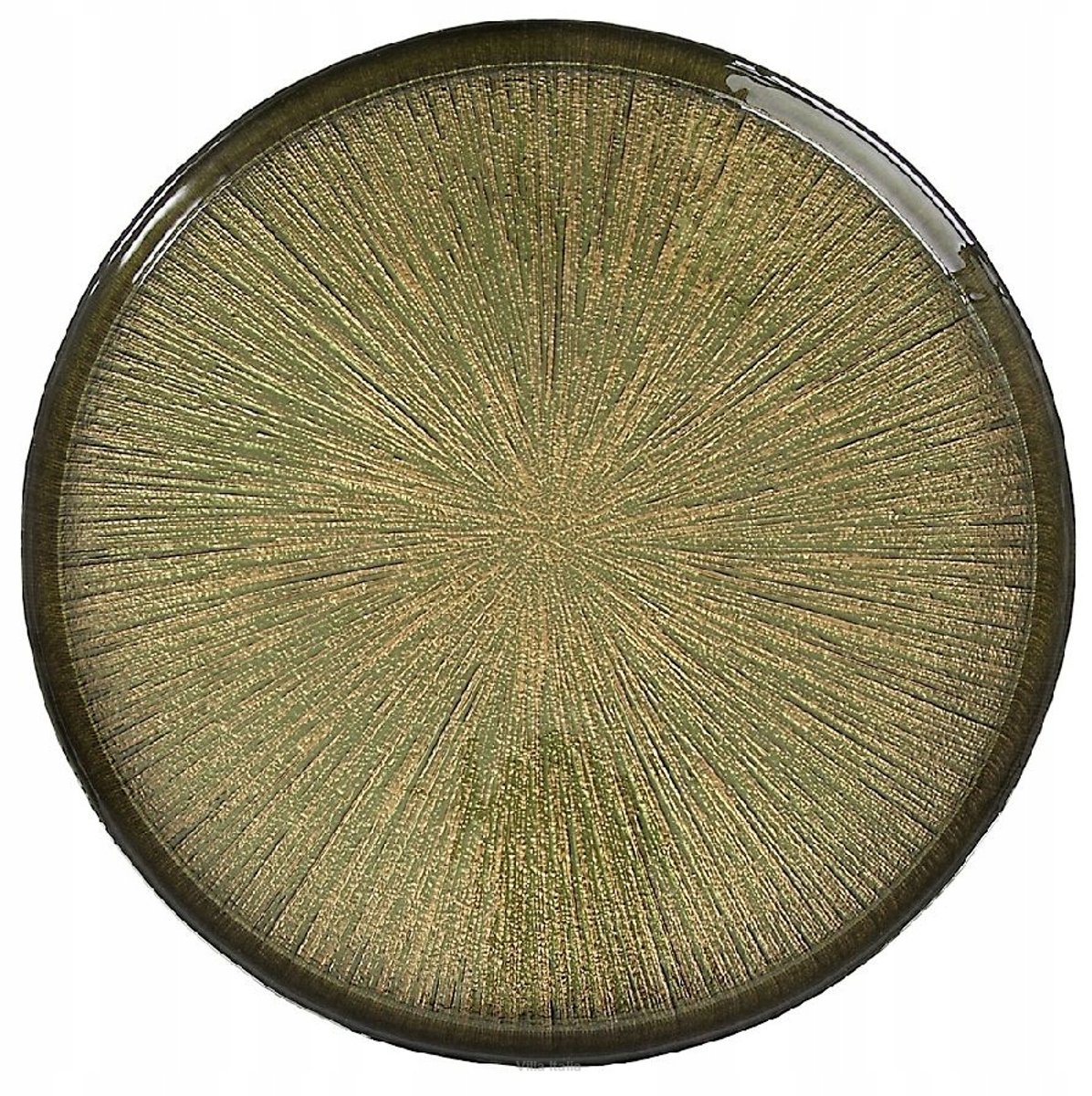 Villa Italia Caprice Taart-/Dessertbord 28 cm Groen met Goud