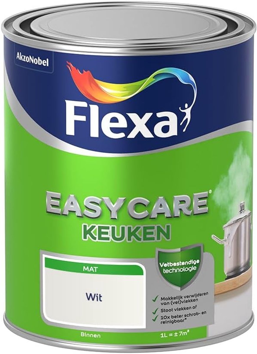 Muurverf keuken - mat - mengkleur wit - duurzame afwerking - ShopVlot