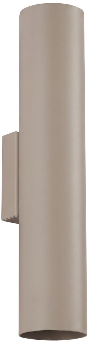 Sollux Lighting Wandlamp Lagos - GU10 - taupe - staal - 6x8x30cm