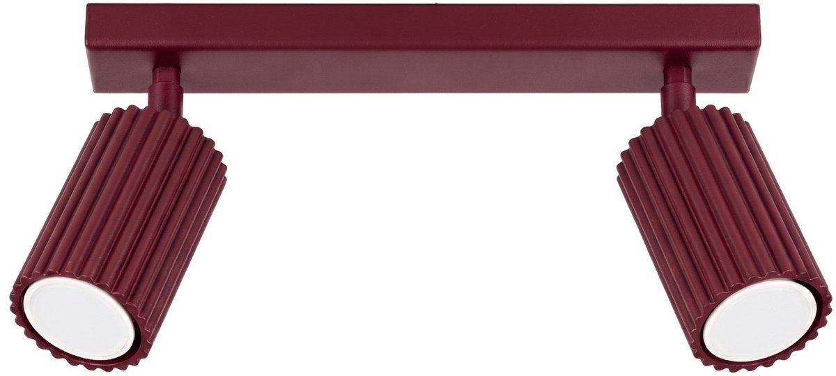 Sollux Lighting Plafondlamp Karbon - GU10 - bourgondië - aluminium - 30x6.5x16.5cm