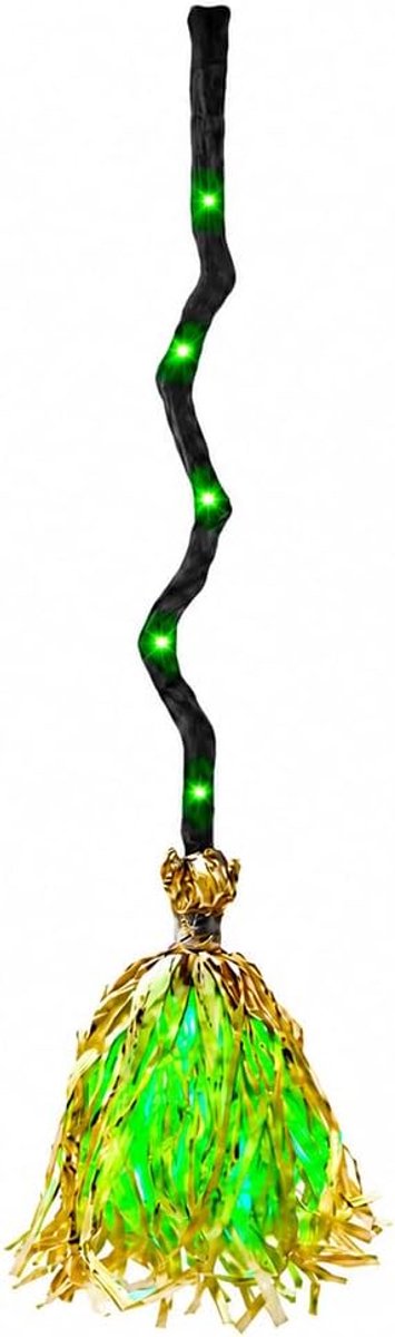 Halloween heksenbezem, 90 cm lichtgevende heksenbezem, decoratie - ShopVlot