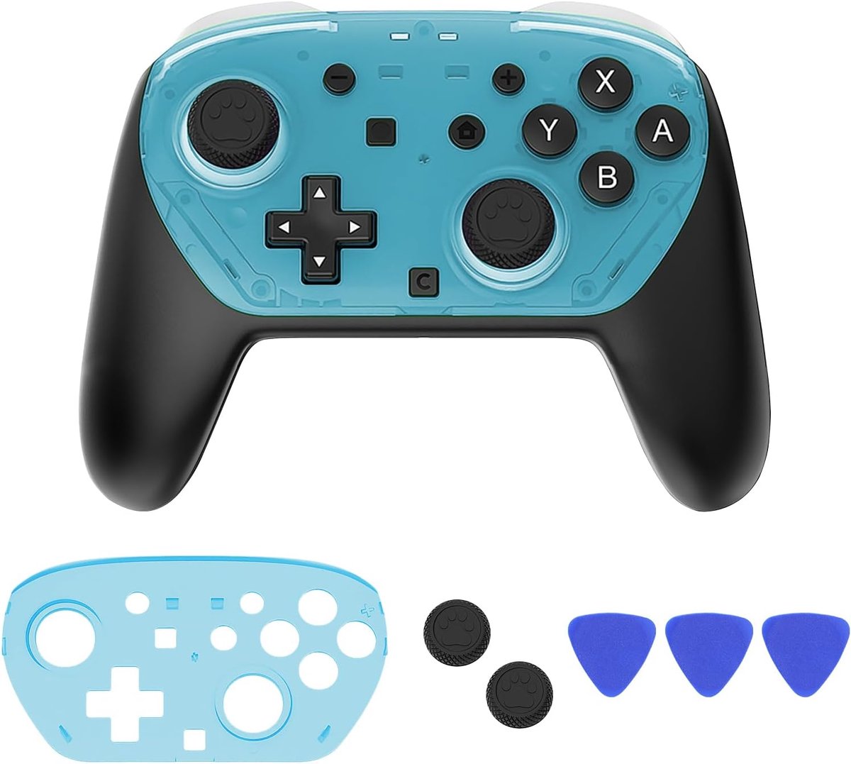 DLseego Protective Case Compatible with Switch 2 Pro Controller, Slim DIY Replacement Faceplate Cover, Anti-slip Hard - ShopVlot