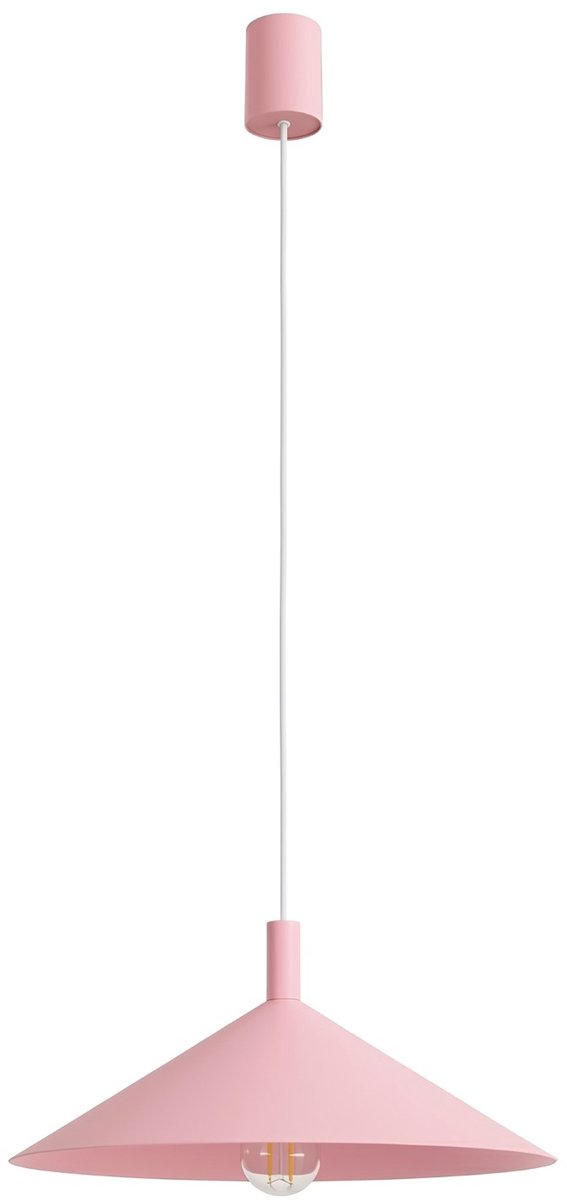 Sollux Lighting Hanglamp Nox - E27 - roze - staal - 40x40x135cm
