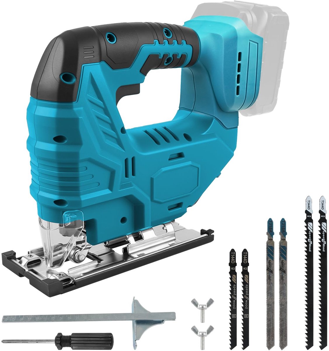 Accu-decoupeerzaag voor Makita 18V accu, 800 W, 2700 tpm, borstelloze decoupeerzaag-scheiding-gereedschap, 45° - ShopVlot