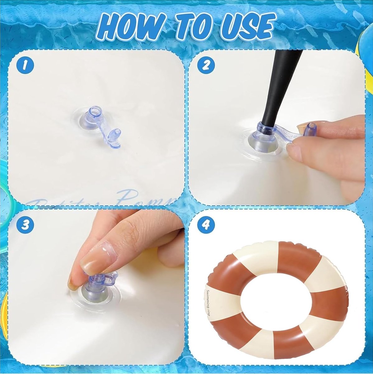 2 Pcs Swimming Flops, Air Mattress, Inflatable Swimming Flops for Children and Teenagers Summer Swimming Party - ShopVlot