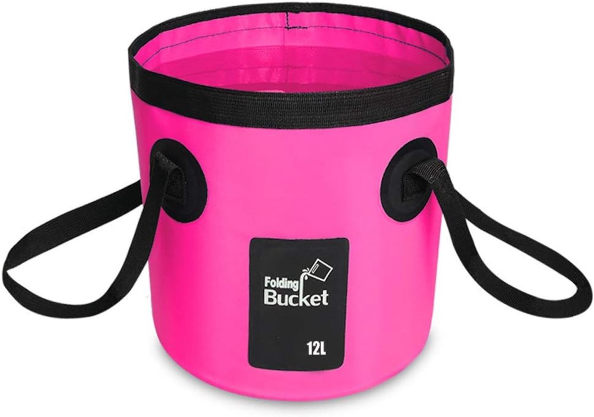 Foldable Buckets Waterproof Robust (12 L), Foldable for Camping, Travel, Garden, Fishing, Boat, Beach, Hiking and - ShopVlot