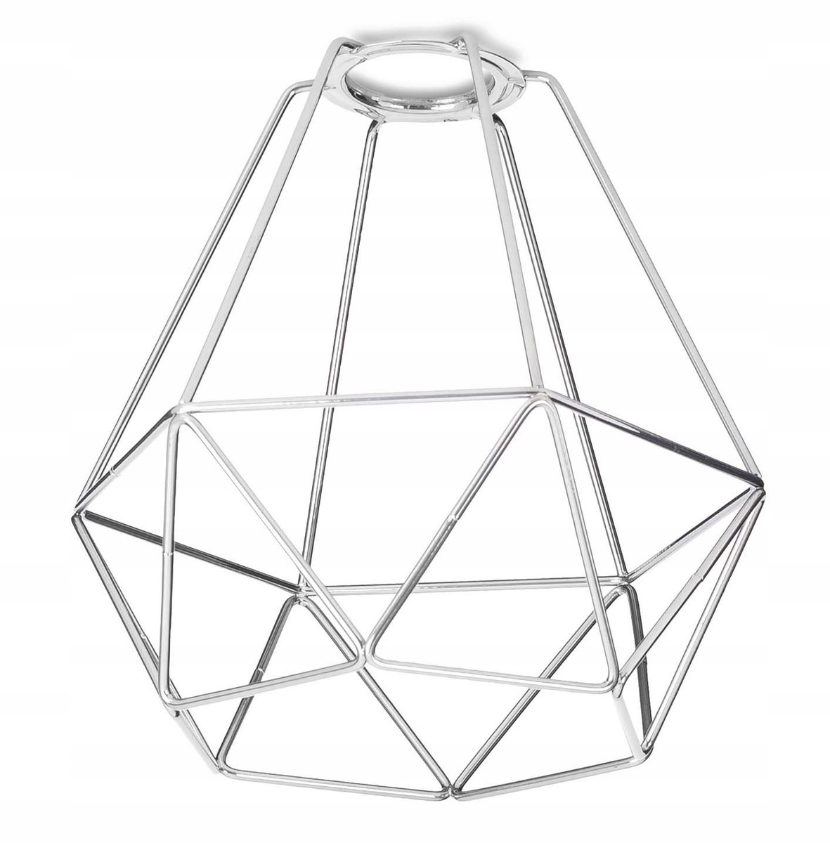 Metalen Lampenkap Diamant Chroom E27 Loft Stijl