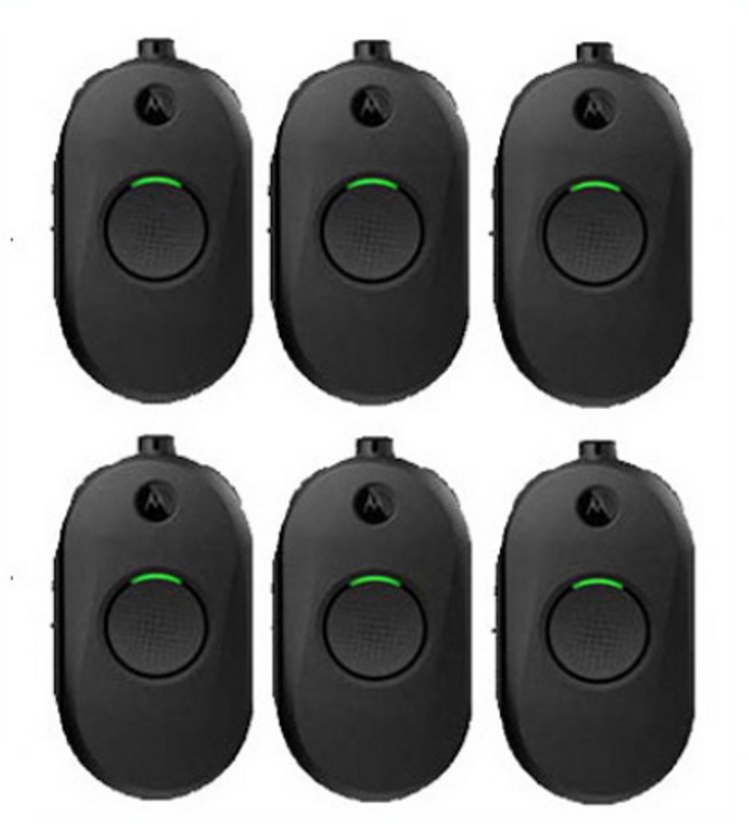 Set van 6 Motorola CLP446E Mini Portofoons zonder oortje en zonder lader