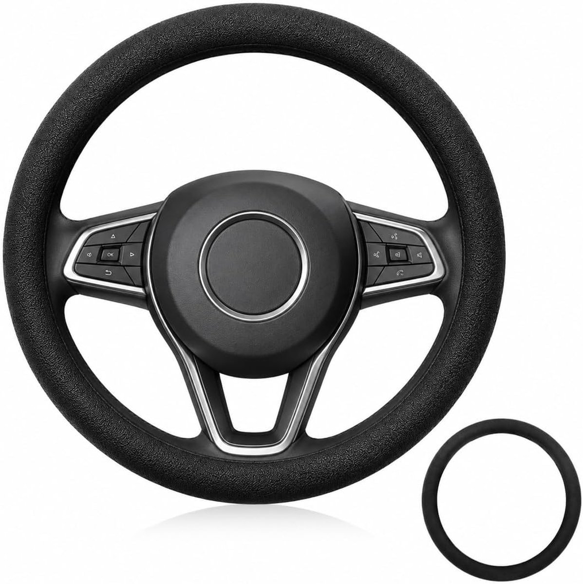 Universele stuurhoes voor auto's, stuurbescherming, universele antislip, interieuraccessoires sturen van 32 tot 40 cm,E - ShopVlot