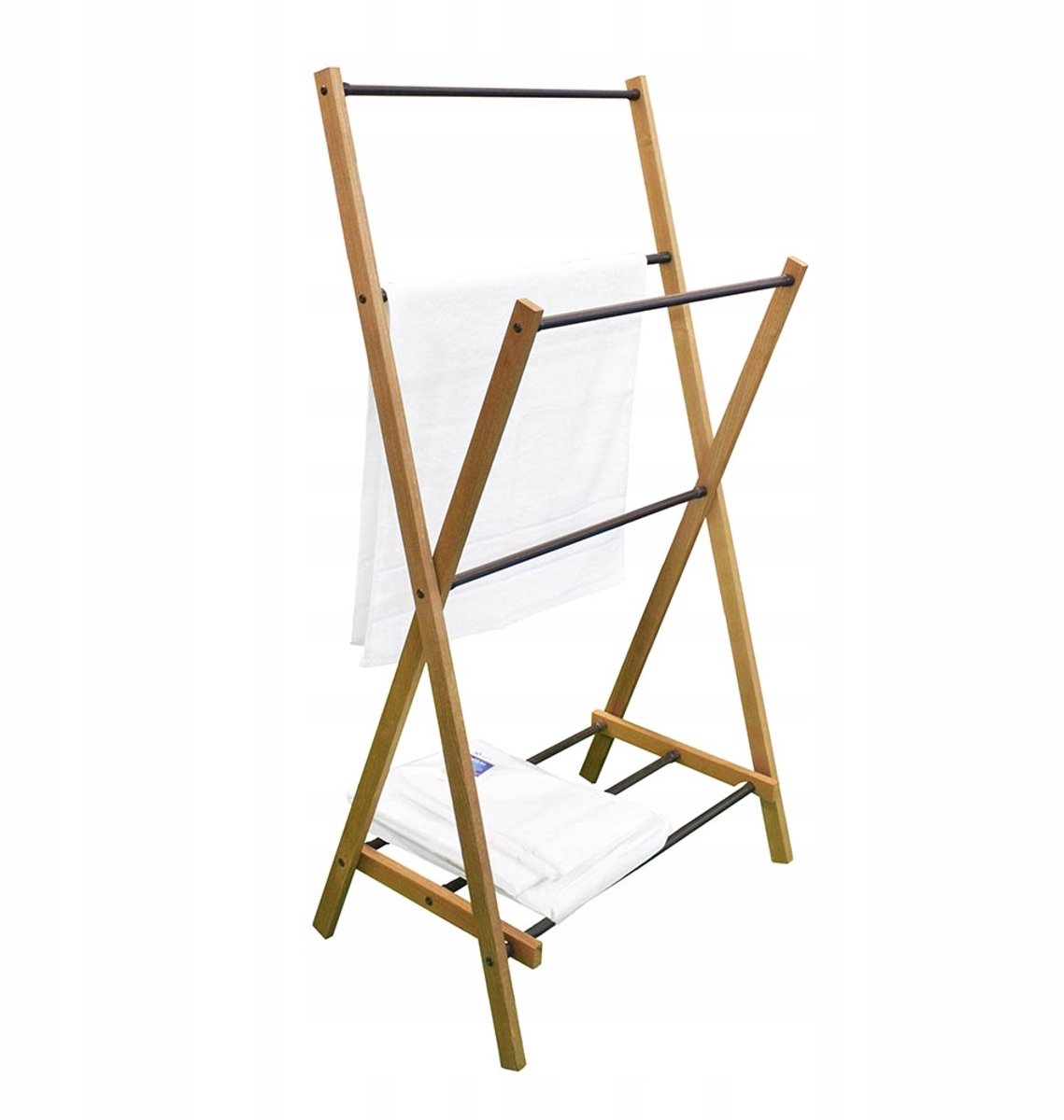 Houten Handdoekrek - Stabiel & Stijlvol - Essenhout