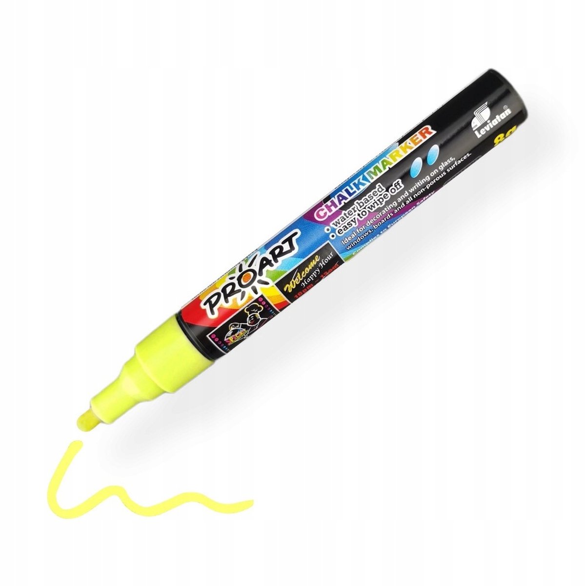 ProArt Krijtmarker Geel 5mm - Voor Bord, Glas & Gladde Oppervlakken