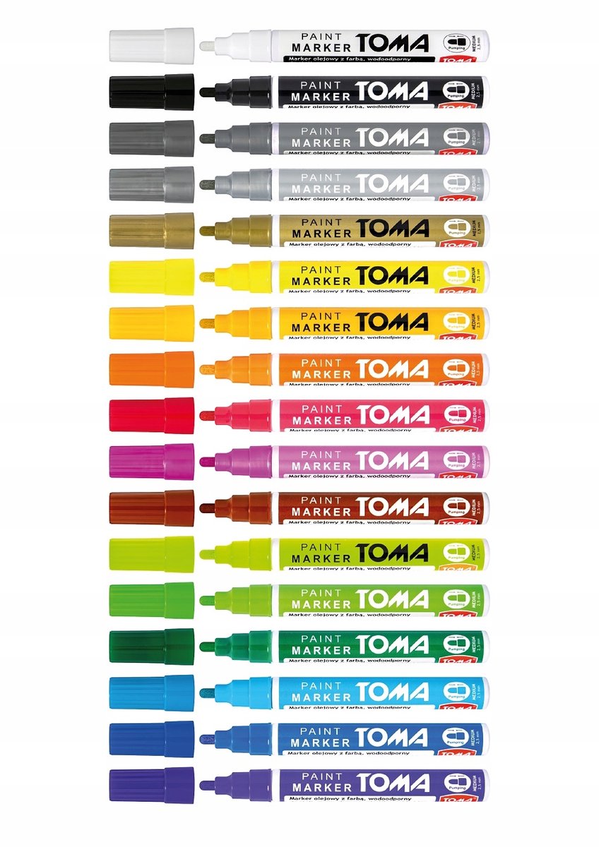 Zwarte Olie Gebaseerde marker, 2,5 mm Vezelpunt, waterdicht