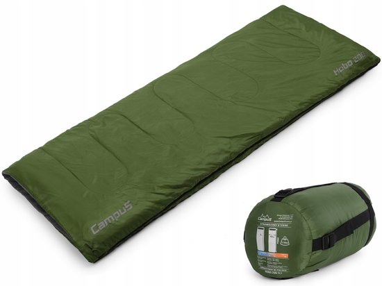 2x Kampeer slaapzak Hobo 200 groen, koppelbaar, tot 3°C — afbeelding 2