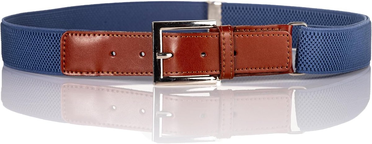 Adjustable Kids Belt with Buckle and Brown Fittings (8-15 Years) - ShopVlot