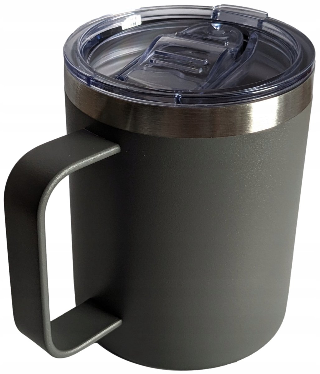 Merkloze Thermosbeker met Handvat - 350ml Grijs