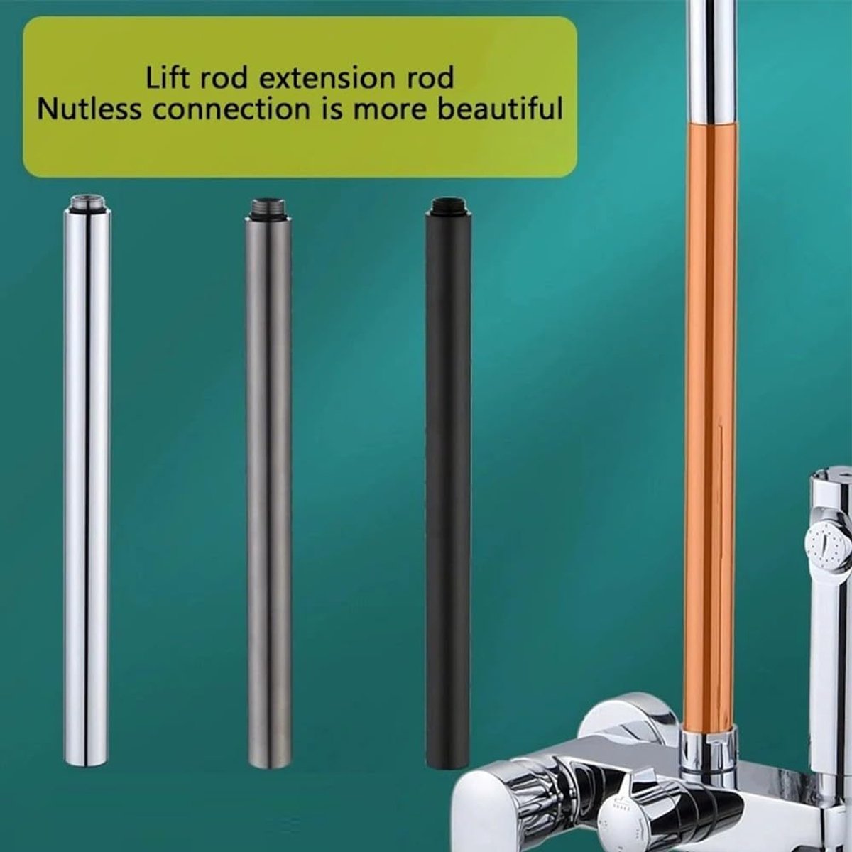Shower System Extension Rod 30 cm Stainless Steel Shower Extension Tube Bathroom Shower Head Extension Chrome Chrome - ShopVlot
