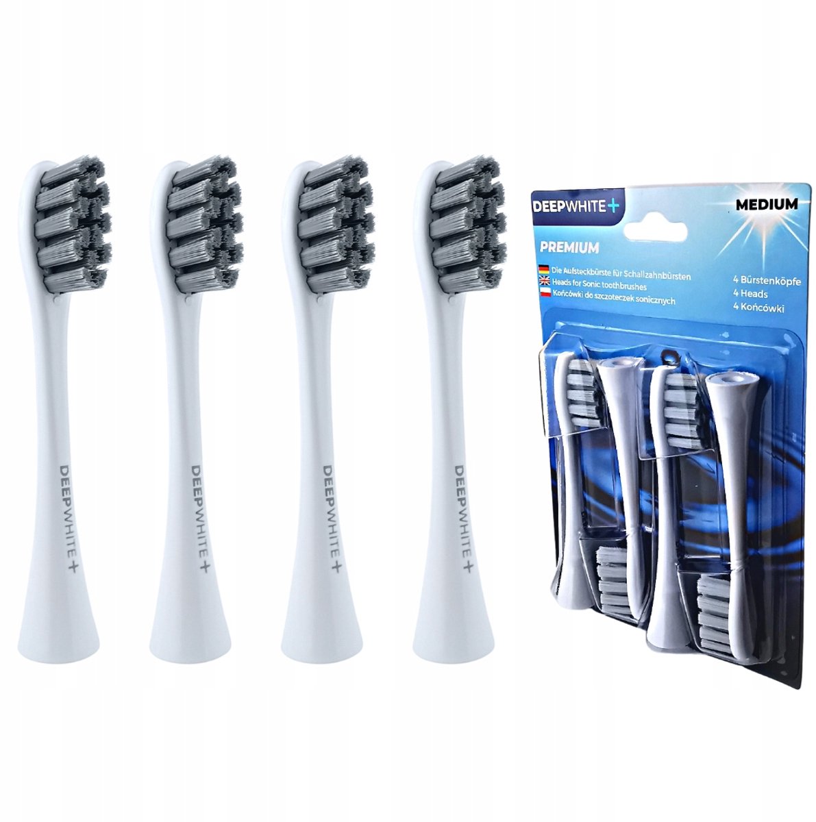 4x Merkloze Opzetborstels Wit - Vervanging voor Oclean Flow, X Pro