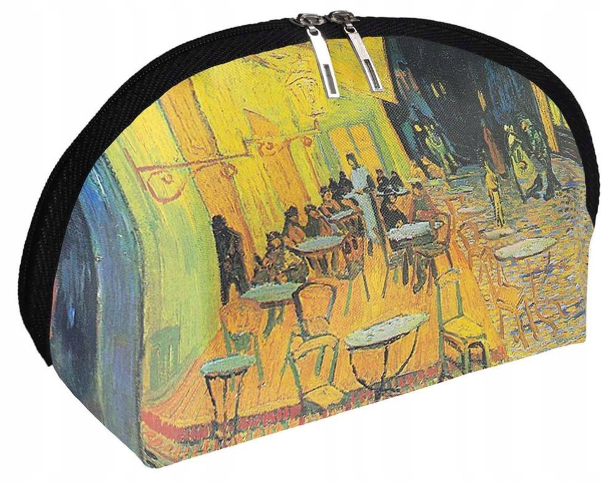 Merkloze Kosmetische Tas met "Caféterras bij Nacht" Print