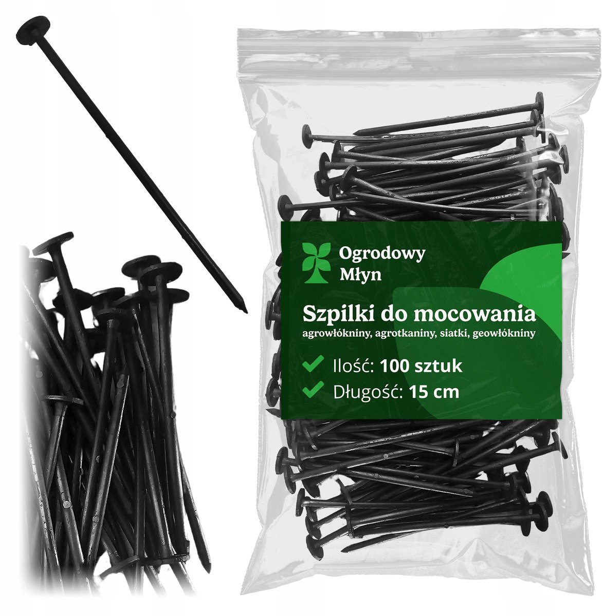 100x Kunststof Grondpennen 15cm voor Agradoek - Universeel