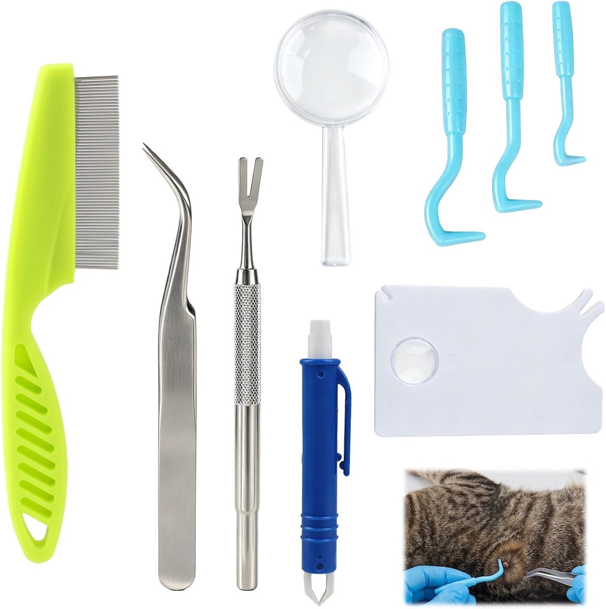 sofun Tekentang voor honden, katten en mensen, 9-delige set - ShopVlot
