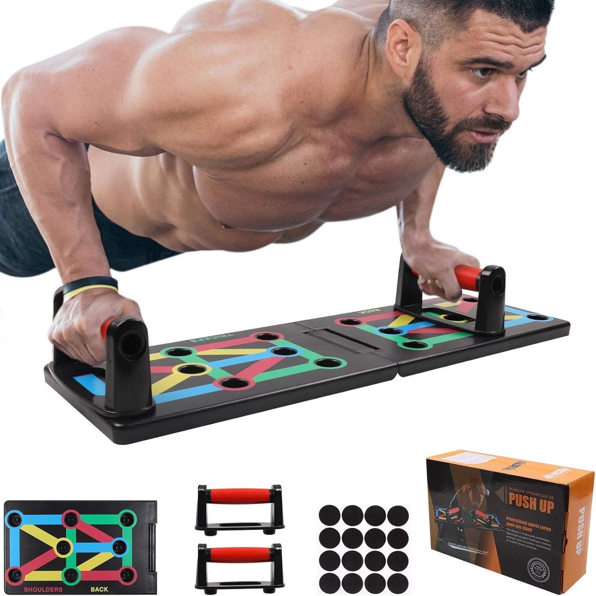 Push-up Board - 12 in 1 - Opvouwbaar Fitnessbord - Multifunctioneel voor Thuis en Buiten