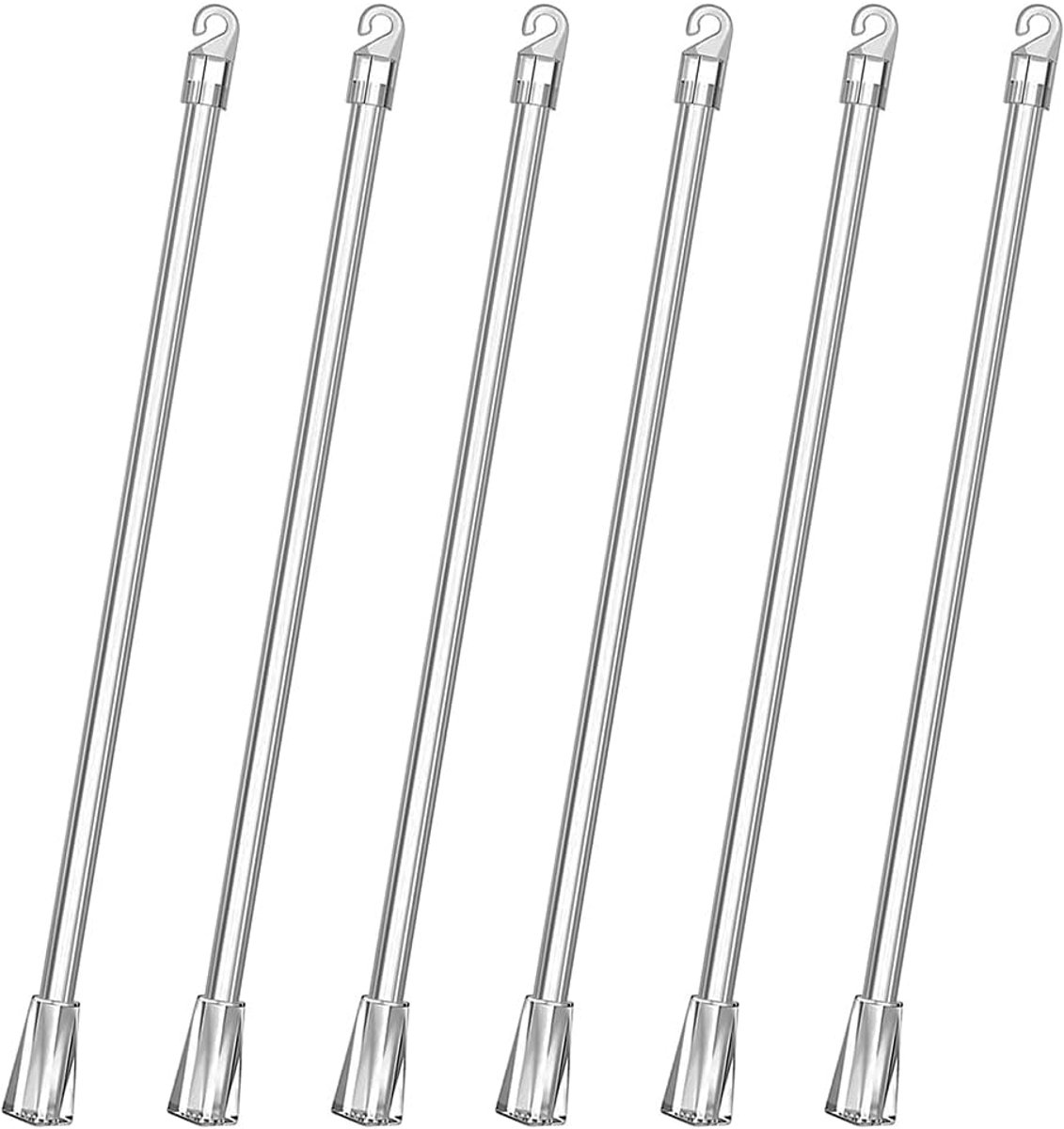 Venetian Blinds Replacement Parts - 6pcs 12 in Vertical Blinds, Opener Rod with Hook & Grip, Cordless for Wooden - ShopVlot