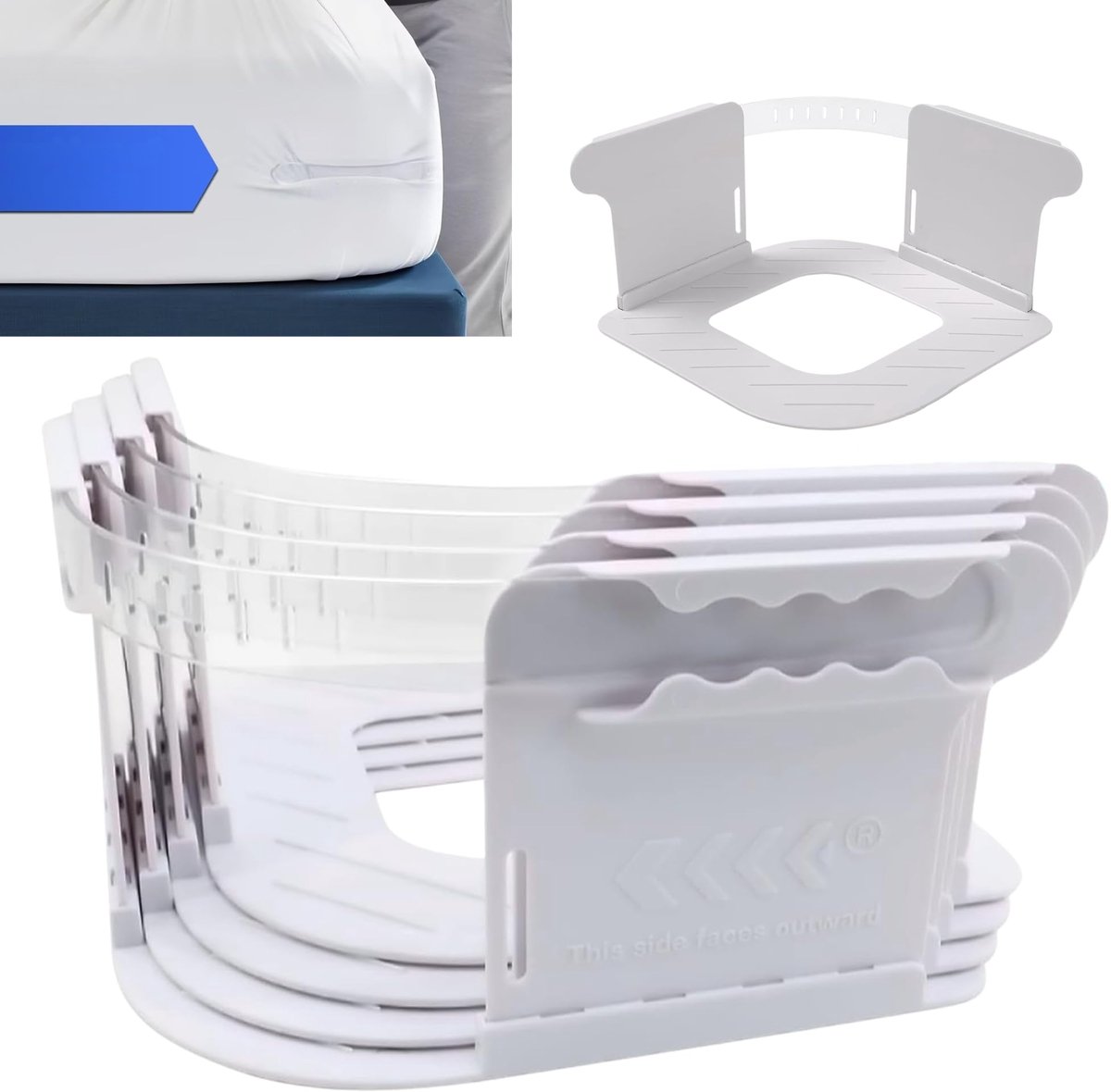 Bedlakenspanner set van 4 - robuuste houders - geschikt voor alle bedden - houdt laken strak - ShopVlot