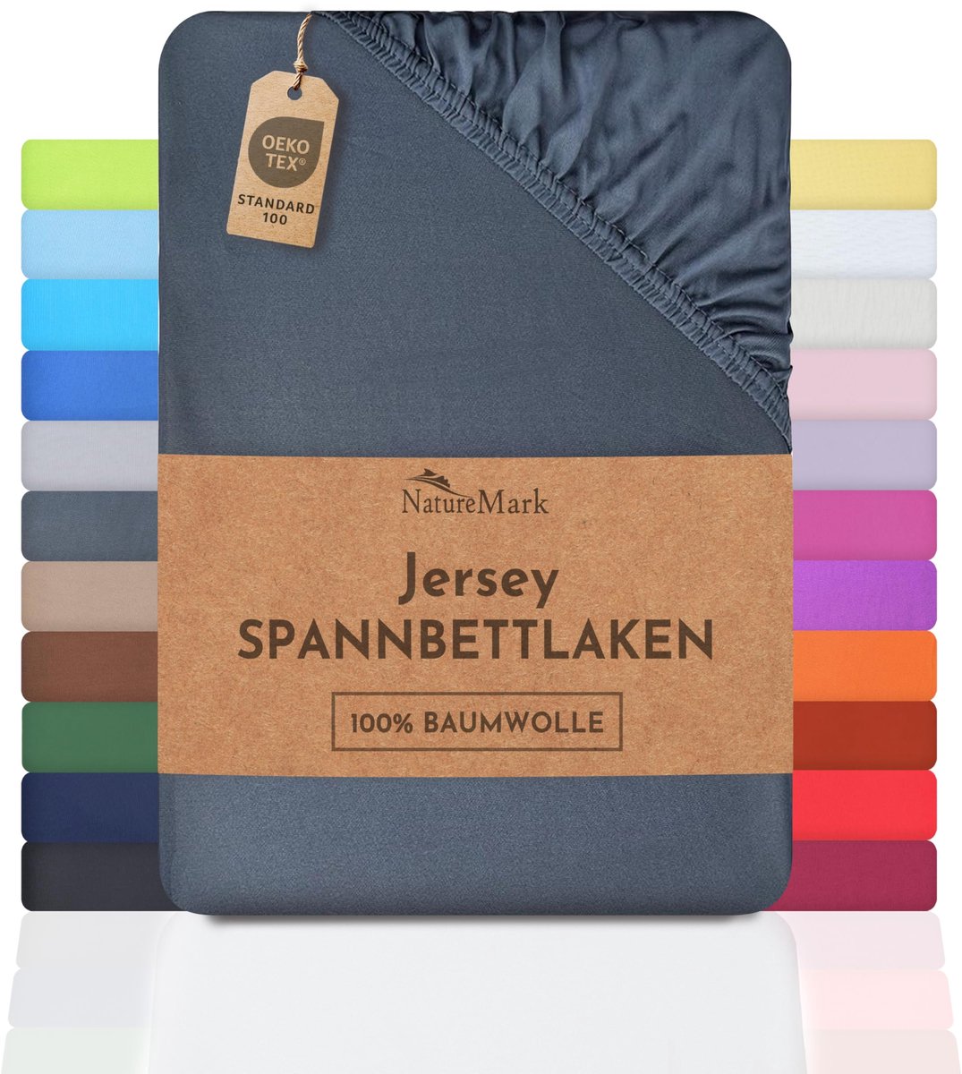 Jersey hoeslaken 140x200-160x200 cm - 100% katoen - Antraciet - Perfecte pasvorm en comfort - ShopVlot