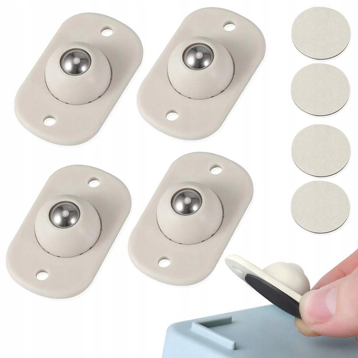 Merkloze Zelfklevende Rolwielen voor Meubels - 4 Stuks