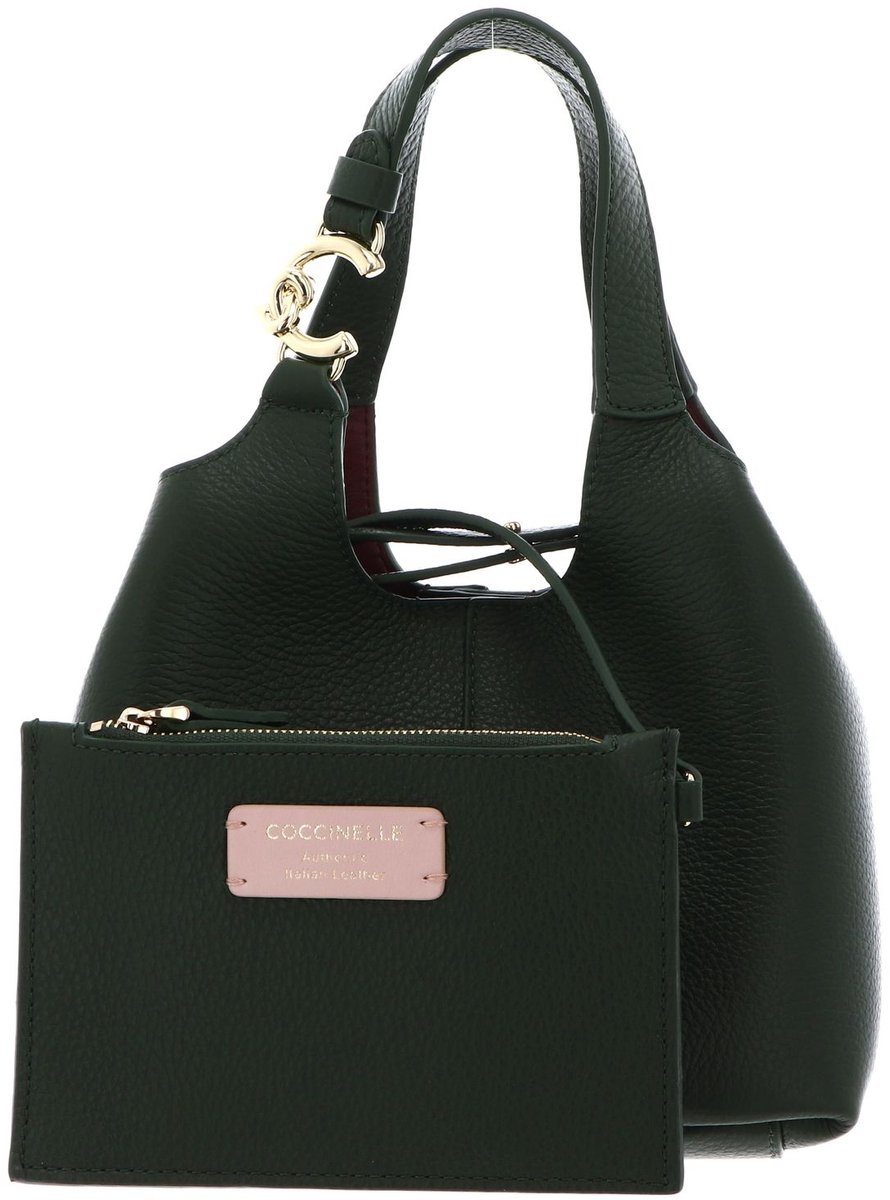 COCCINELLE Leren handtas schoudertas C-Easy Crossbody Bag Garden Green groen