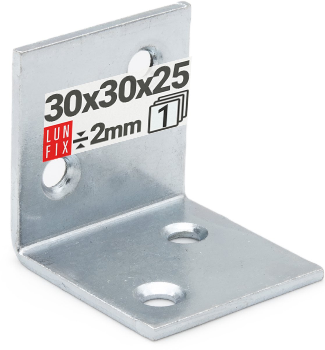 LUN FIX - Montagehoek 30x30x25x2mm - 1 Stuk