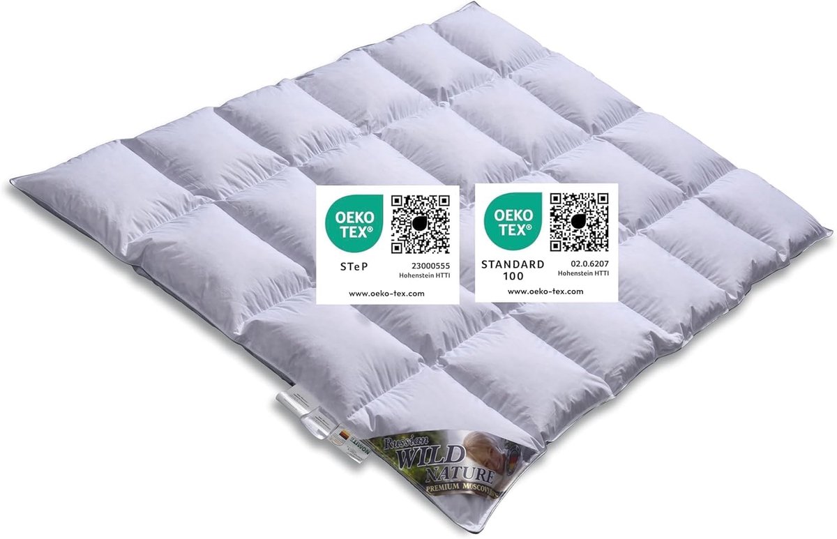 Dekbed 220 x 260 cm - Medium - 90% Premium Dons - Allergievriendelijk - Duurzaam geproduceerd - ShopVlot