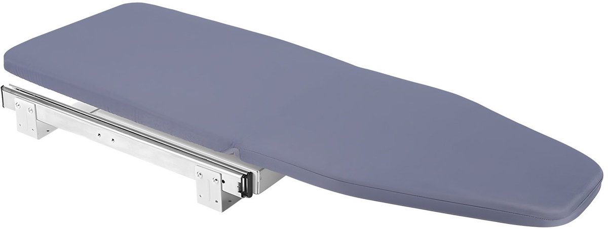 Inbouw strijkplank 80 x 29,5 cm - opvouwbaar en 180 graden draaibaar - grijs
