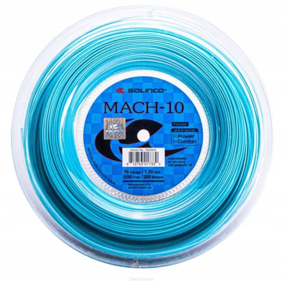 Solinco Mach-10 1.20 tennis string - Blue, 12m spool