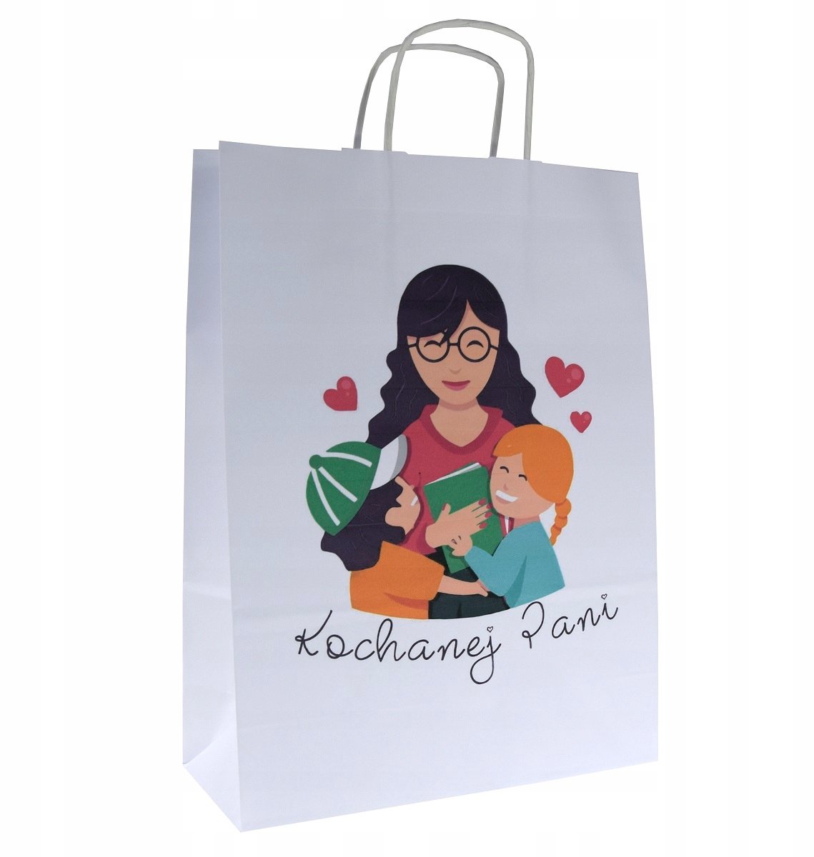 Papieren Cadeautas voor Leraren - 24x10x32 cm - 'Lieve Juf'