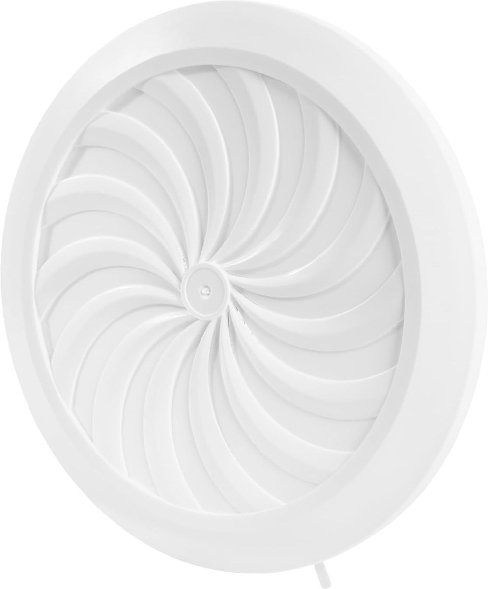 Repa Market Ventilation Grille Round 100 to 150 mm White Plastic Adjustable Diameter Air Flow Ventilation Grille with - ShopVlot